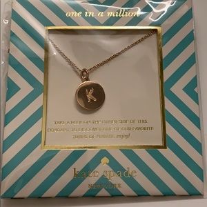 Kate Spade “K” monogram necklace